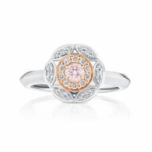 Calleija Rings*Adara Rose Australian Argyle Pink and White Diamond Ring