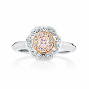 Calleija Rings*Adara Rose 18ct White and Rose Gold 6PP Australian Argyle Pink Diamond™ Ring
