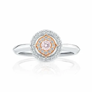 Calleija Rings*Adasha Rose Australian Argyle Pink Diamond™ and White Diamond Ring