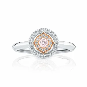 Calleija Rings*Adasha Rose Australian Argyle Pink Diamond™ and White Diamond Ring