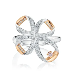 Calleija Rings*Adria 18ct White and Rose Gold Australian Argyle Pink Diamond™ and White Diamond Ring