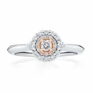 Calleija Rings*Adrianna Gwyn 18ct White and Rose Gold Diamond Ring