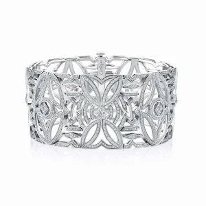 Calleija Bracelets*Akila Platinum Art Deco Inspired Diamond Set Bracelet