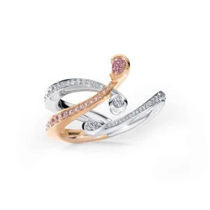 Calleija Rings*Alegria Platinum and 18ct Rose Gold White and Australian Argyle Pink Diamond™ Ring