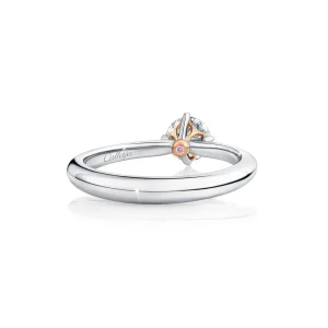 Calleija Rings*Alenka Platinum and 18ct Rose Gold 0.50ct Solitaire Diamond Ring
