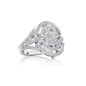 Calleija Rings*Amal 18ct White Gold White Diamond Art Deco Inspired Dress Ring