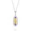 Calleija Pendants & Necklaces*Amandine 18ct Yellow & White Gold Heliodor & Tanzanite Art Deco Inspired Pendant