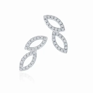 Calleija Earrings*Anisa 18ct White Diamond Double Marquise Shaped Earrings