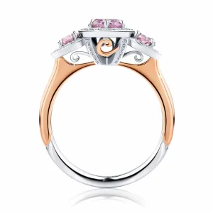 Calleija Rings*Annalisa Platinum and 18ct Rose Gold 0.63ct Mini Tender Australian Argyle Pink Diamond™ Trilogy Style Ring