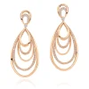 Calleija Earrings*Arella 18ct Rose Gold and Diamond set Oval Multi Hoop Drop Earrings