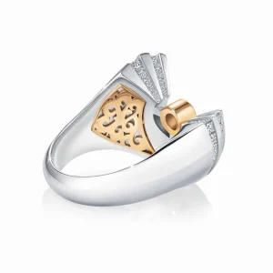 Calleija Rings*Ascendant Platinum and 18ct Rose Gold Australian Argyle Pink Diamond™ with Baguette Diamonds Ring