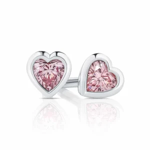 Calleija Earrings*Aster Platinum Heart Shaped Australian Argyle Pink Diamond™ Earrings