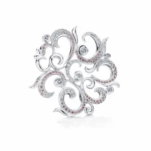 Calleija Brooches & Pins*Athena Platinum Australian Argyle Pink Diamond and White Diamond Brooch
