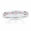 Calleija Rings*Aubrey Australian Argyle Pink Diamond™ & White Diamond Wedding Band