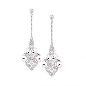 Calleija Earrings*Aveline White and Australian Argyle Pink Diamond™ Drop Earrings