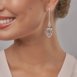 Calleija Earrings*Aveline White and Australian Argyle Pink Diamond™ Drop Earrings