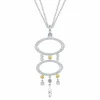 Calleija Pendants & Necklaces*Ayla 18ct White Gold Briolette Double Eclipse Diamond Drop Pendant with Argyle Yellow & Blue Diamonds™