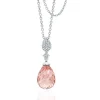Calleija Pendants & Necklaces*Briallen 18ct White Gold Briolette Pink Tourmaline & Diamond Pendant