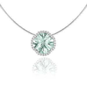 Calleija Pendants & Necklaces*Celestia 18ct White Gold Aston Prasiolite Pendant