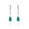 Calleija Earrings*Colombian Emerald and White Diamond Earrings