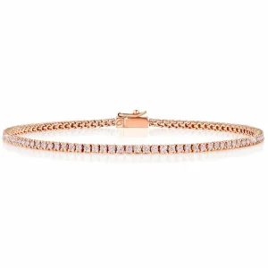 Calleija Bracelets*18ct Rose Gold and Pink Diamond Tennis Bracelet