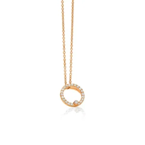 Calleija Pendants & Necklaces*18ct Rose Gold and White Diamond Circle Pendant