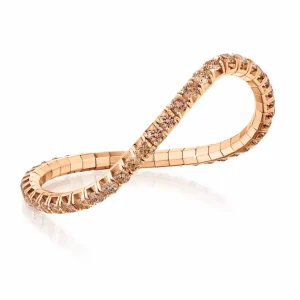 Calleija Bracelets*18ct Rose Gold Round Champagne Diamond Set Elastic Tennis Bracelet