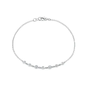 Calleija Bracelets*18ct White Gold Bezel Set Round Brilliant Cut Diamond Bracelet