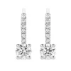 Calleija Earrings*18ct White Gold Diamond Drop Huggie Earrings