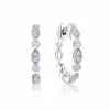 Calleija Earrings*18ct White Gold Diamond Set Huggie Earrings