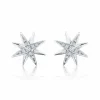 Calleija Earrings*18ct White Gold Diamond Set Star Stud Earrings