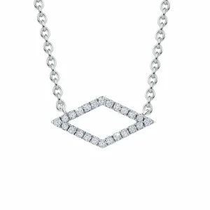 Calleija Pendants & Necklaces*18ct White Gold Diamond Set Diamond Shaped Pendant