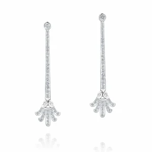 Calleija Earrings*18ct White Gold Diamond Set Drop Earrings