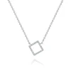 Calleija Pendants & Necklaces*18ct White Gold Diamond Set Square Shaped Pendant