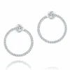 Calleija Earrings*18ct White Gold Flexible Round Diamond Set Stud Earring