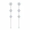 Calleija Earrings*18ct White Gold Floral Drop Earrings with Briolette Diamonds