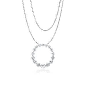 Calleija Pendants & Necklaces*18ct White Gold Full Circle White Diamond Pendant