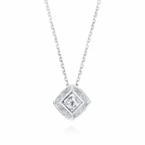 Calleija Pendants & Necklaces*18ct White Gold Princess Cut Diamond Pendant