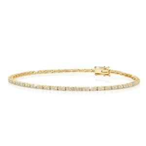 Calleija Bracelets*18ct Yellow Gold & White Diamond Tennis Bracelet