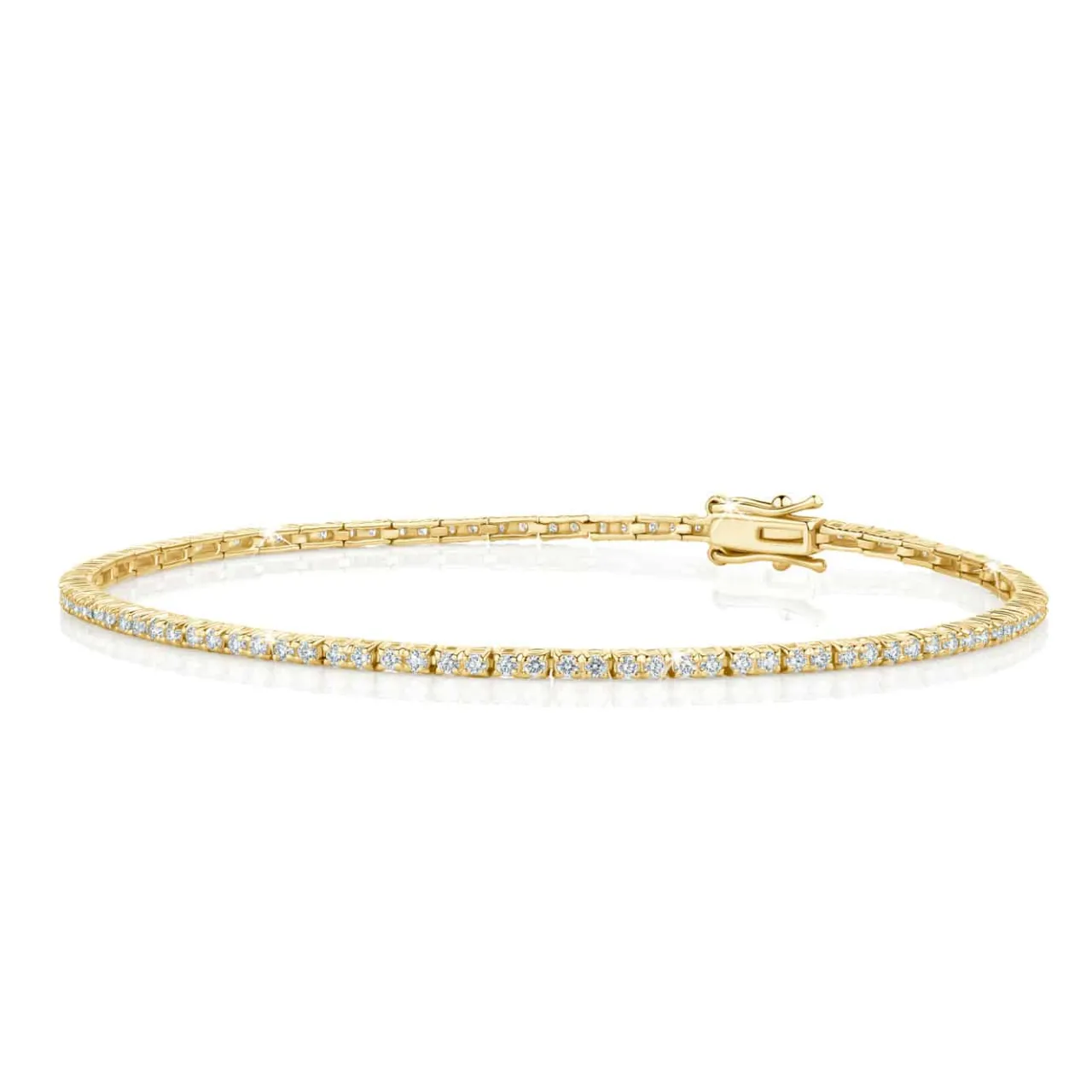 ct_yellow_gold__white_dia_0.webp Calleija Bracelets*18ct Yellow Gold & White Diamond Tennis Bracelet