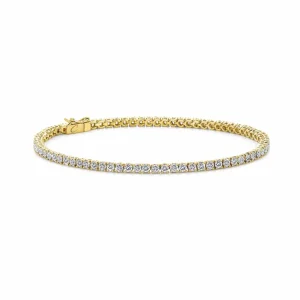 Calleija Bracelets*18ct Yellow Gold and White Diamond Tennis Bracelet