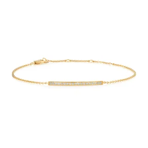 Calleija Bracelets*18ct Yellow Gold Diamond ID Bracelet