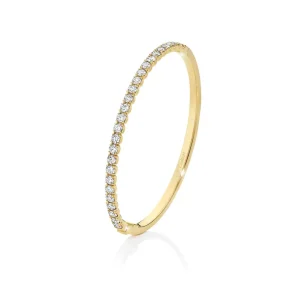 Calleija Bracelets*Eleri 18ct Yellow Gold and White Diamond Set Bangle