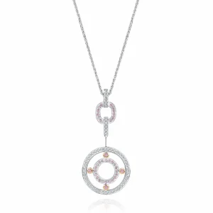 Calleija Pendants & Necklaces*Eterno Tempo 18ct White and Rose Gold White and Argyle Pink Diamonds™ enhancer Pendant