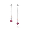 Calleija Earrings*Fariah 18ct White and Rose Gold Square Carre Cut Diamond Studs with detachable Hexagon Tourmaline Drops