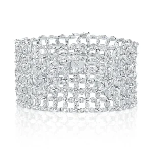 Calleija Bracelets*Lovestruck Platinum and 18ct White Gold Bracelet with 468 Marquise Diamonds
