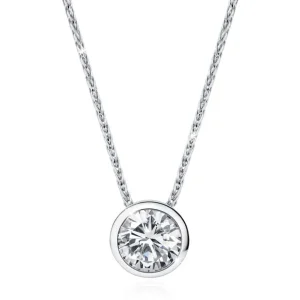 Calleija Pendants & Necklaces*Nalda Platinum White Diamond Bezel Set Pendant
