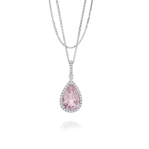 Calleija Pendants & Necklaces*Pear Shaped Morganite and White Diamond Pendant
