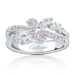 Calleija Rings*Platinum Australian Argyle Pink Diamond™ & White Diamond Dress Ring