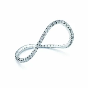 Calleija Bracelets*‘Riviere Grande’ 18ct White Gold Elastic Diamond Tennis Bracelet